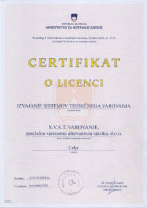 Izvajanje storitev tehničnega varovanja